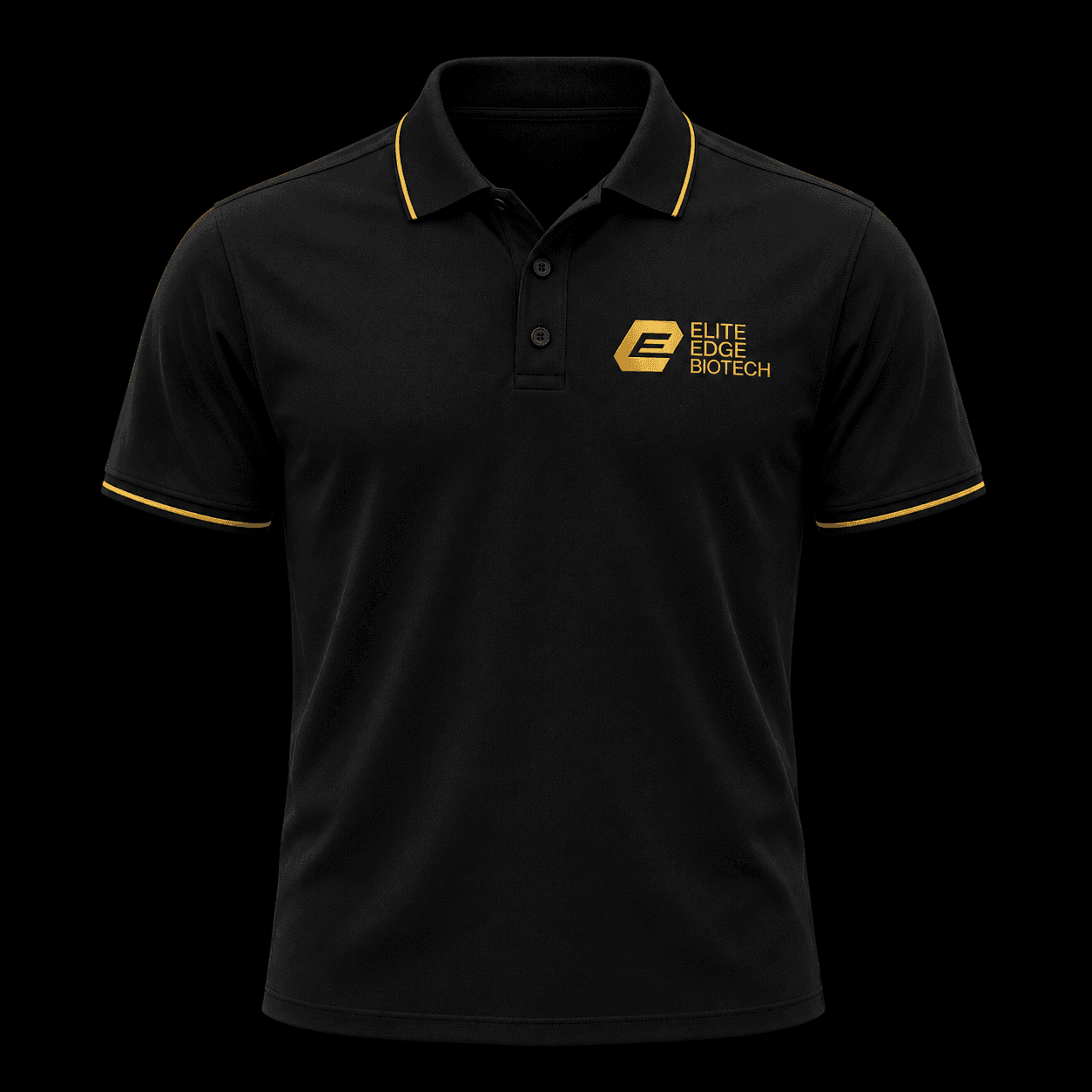 Black Gold Piping Polo